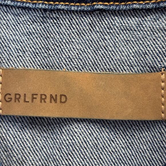 Grlfrnd Women's Preppy Retro‎ Vibes Button-up Cotton Denim Jean Dress Size XS - Picture 3 of 8